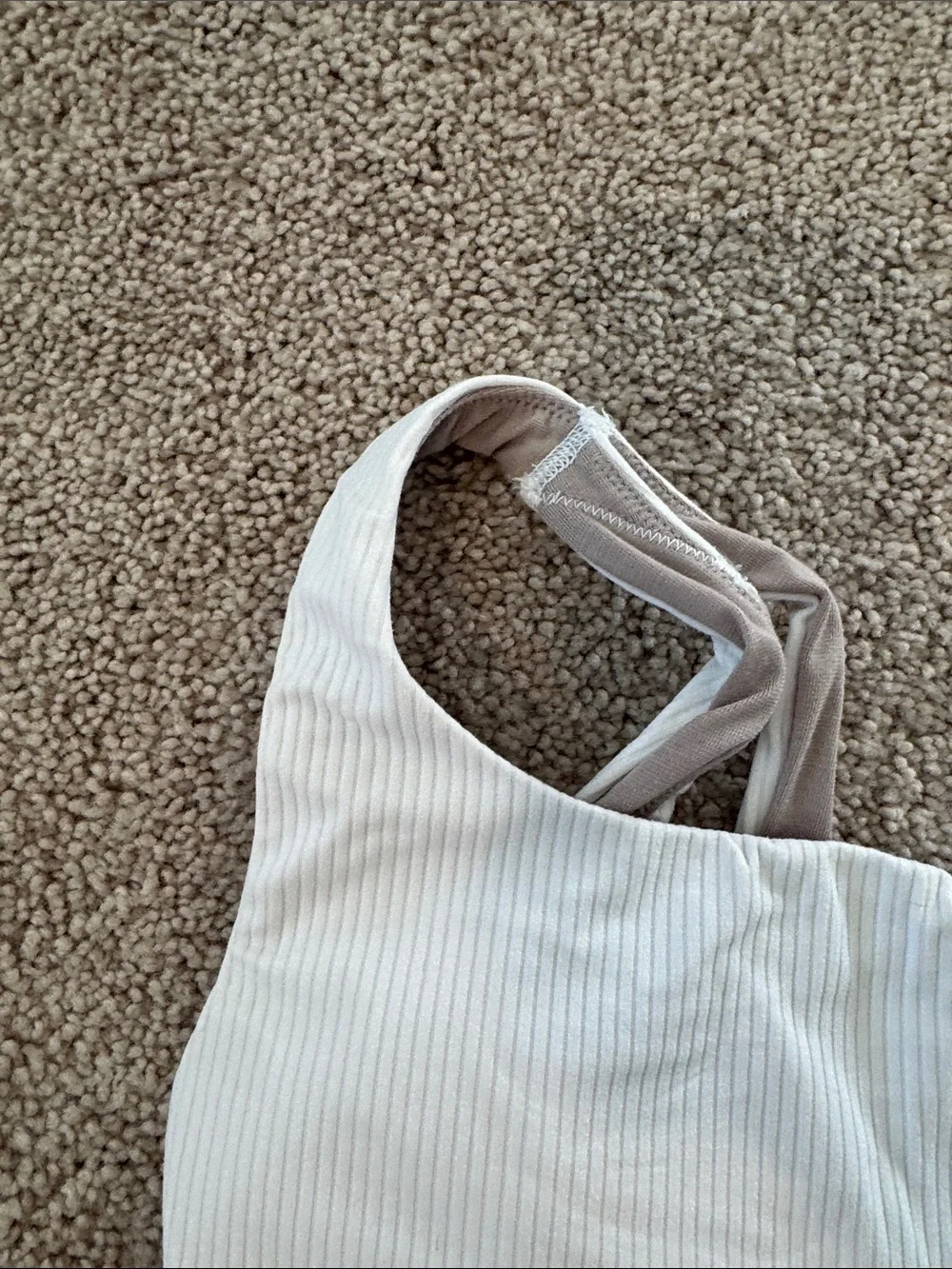 lululemon athletica | white Ribbed One-Shoulder Sports Bra